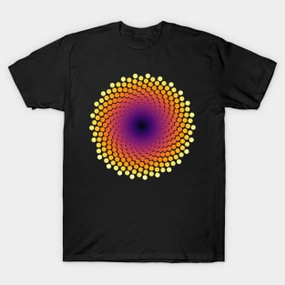 Dot Mandala | Light Volcano Yellow Red Black T-Shirt